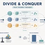 Infografik strategi Divide and Conquer dalam pemrograman Python